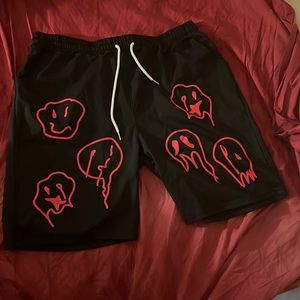 SHEIN smiley face shorts